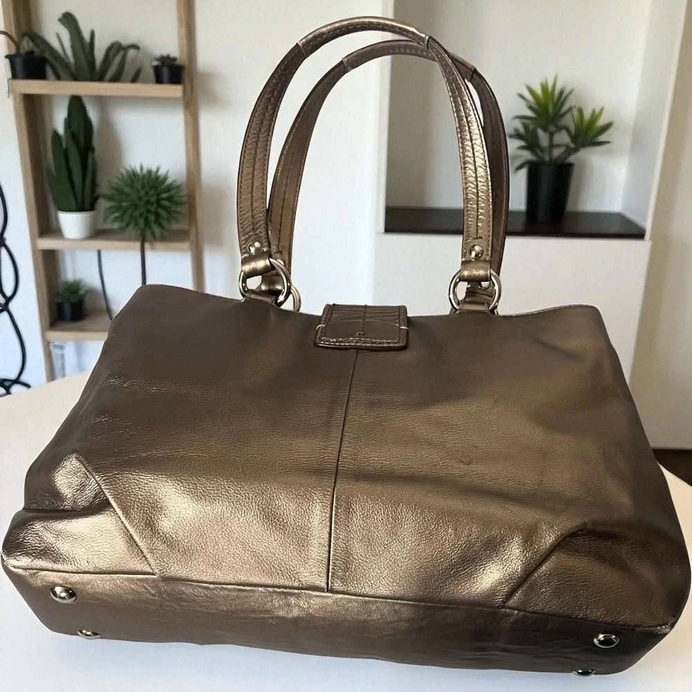 Coach metallic bronze